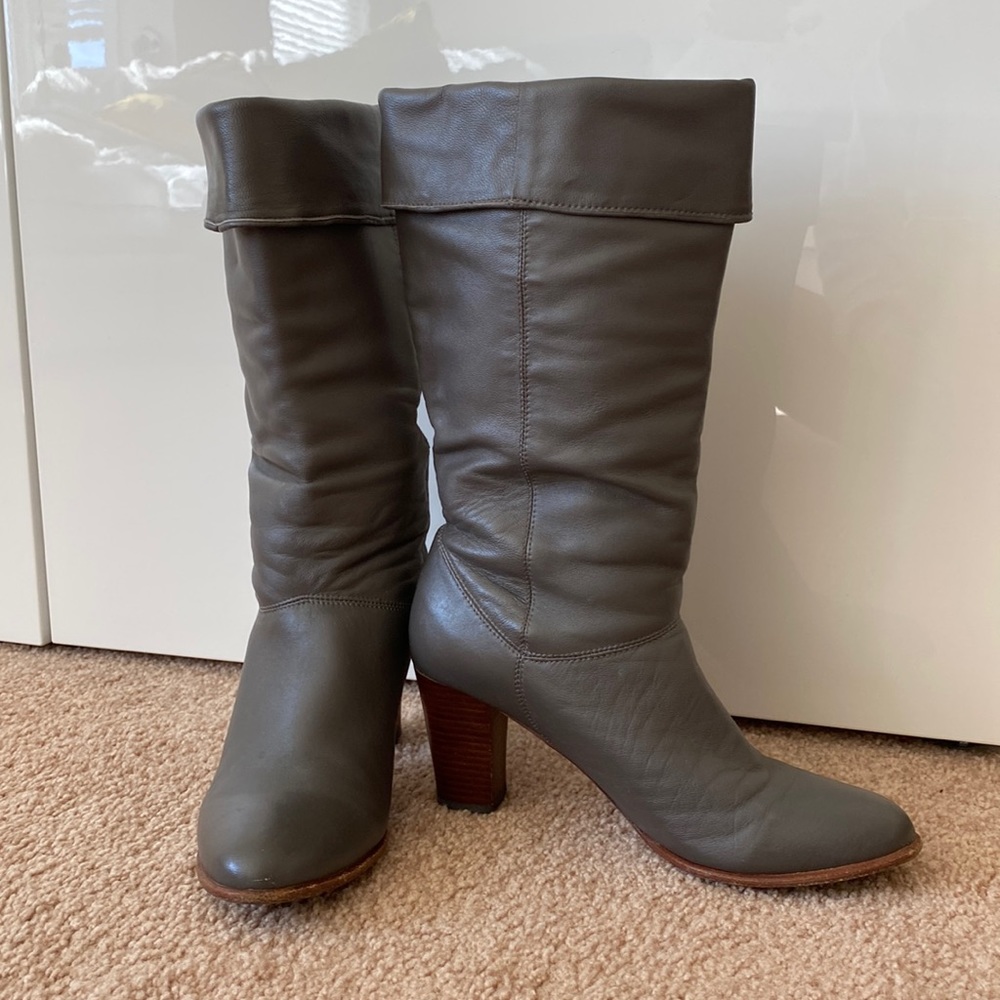 DOLCE VITA boots - 3inch soft grey cuffed